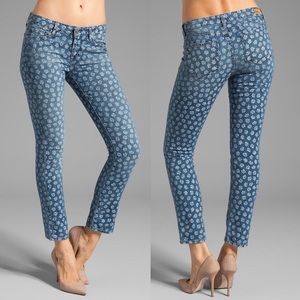 Paige 27 skinny skyline ankle peg floral jeans